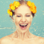 Happy woman looking at mirror | High-Quality Beauty & Fashion ...
